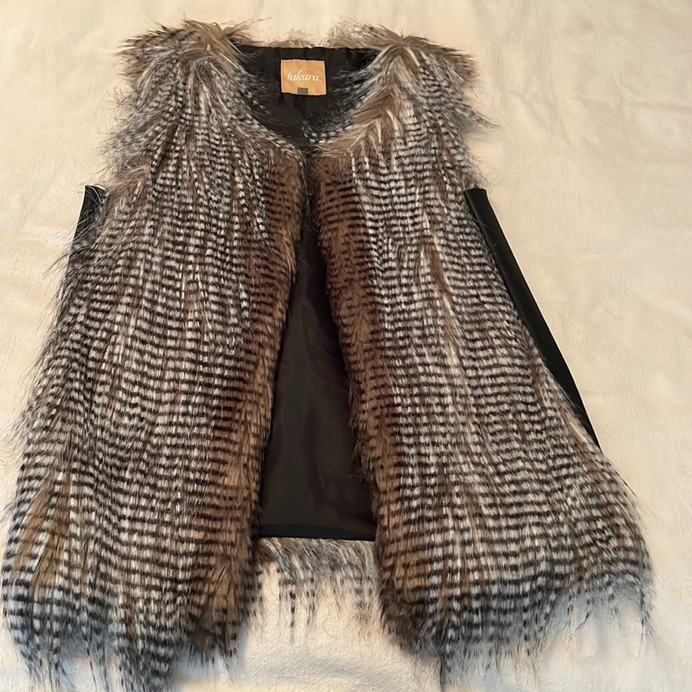 Faux Feather Vest